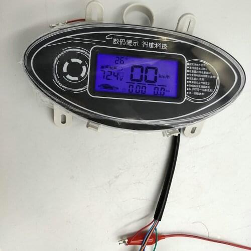 12-110v LCD Display Speedometer+Voltage/Battery Level Indicator+Odometer Instrument For Electric Scooter Motorcycle ATV Tricycle