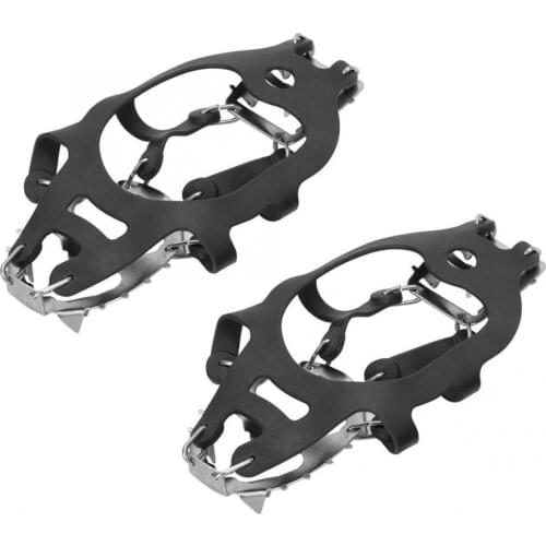 1 Pair 18 Teeth Crampons Winter Hiking Climbing Snow Boot Shoes Cover Crampons Gripper Anti Slip Ice Cleat Shoe Grips Spikes
