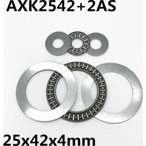 2pcs AXK2542 +2AS Thrust Needle Roller Bearing 25x42x2 mm Thrust Bearing Brand New High quality