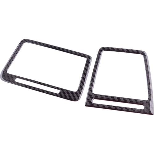 2pcs/Set Car Dashboard Air Vent Outlet Frame Cover Trim Carbon Fiber Fit for Dodge Challenger 2008 2009 2010 2011 2012 2013 2014