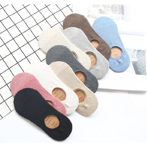 3pairs 2020 Hot Sale Solid Invisible Socks Women Cotton Slipper Short Socks Standard No Show Socks For Women