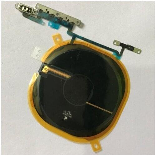 5pcs Wireless Charging Chip Coil & Volume Switch Flex Cable with Metal Bracket Assembly For iPhone X Replacement Parts