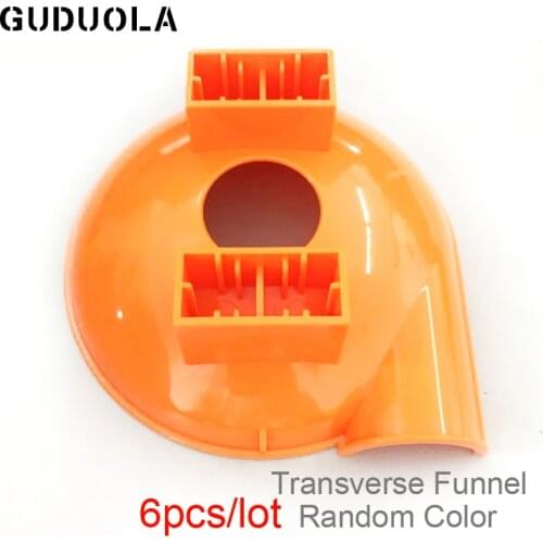 6pcs/lot Bricks Transverse Funnel Marble Race Run Maze Balls Track Funnel Building Blocks Duplo Building Blocks Toys for Kids