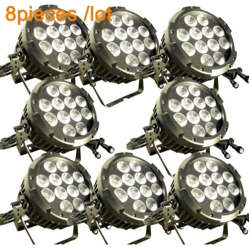 8 pack) Led Par Light OUTDOOR PAR CAN - 12 x 15 W RGBWA UV Colour Led Wash Light IP65 Stage Lighting