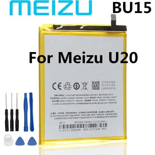Meizu BU15 3260mAh 100% Original Battery For Meizu U20 Mobile Phone Latest Production High Quality Battery With Tracking Number