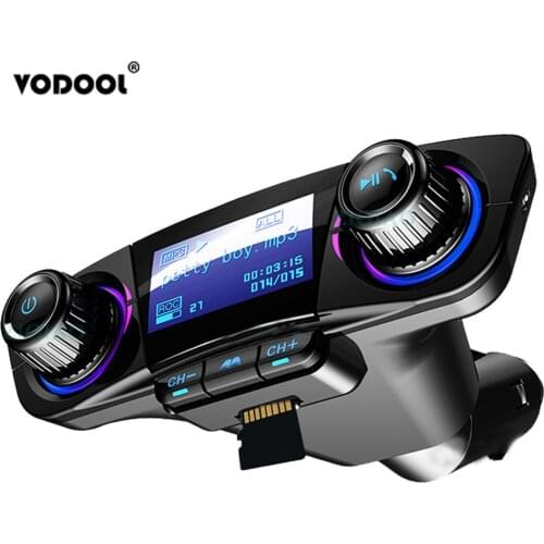 VODOOL Car FM Transmitter Dual USB Fast Charger Bluetooth Handsfree Receiving Car Kit Wireless TF Card MP3 Player Car Acces