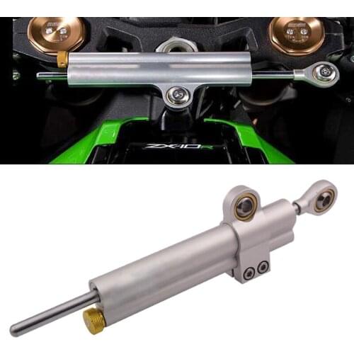 Motorcycle Steering Damper, STREET Racing Adjustable Silver Stabilizer,Motor Steer Parts Free Shipping