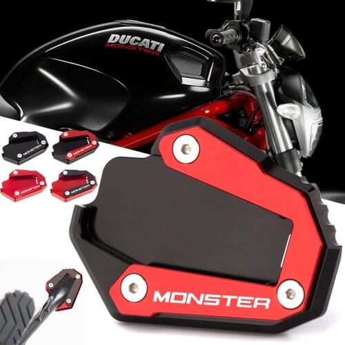 For Ducati Monster 821 1200 1200S 1200R 2014 - 2016 2017 2018 2019 2020 Motorcycle Kickstand Extension Plate Side Stand Pad