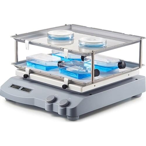 Double LCDs Digital Display Orbital Shaker Incubator Horizontal Swing Orbital Shaker 100-500rpm Adjustable Speed Lab Shaker