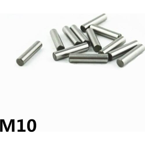 50pcs 10 mm Bearing Steel Cylindrical Pin Locating Pin Needle roller Thimble Length 10 14 15 22 25 30 35 40 45 50 52mm