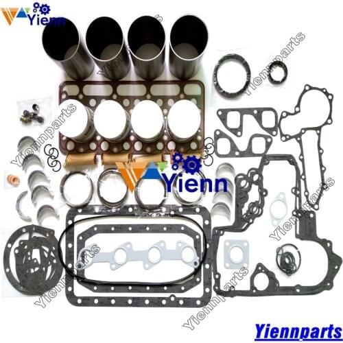 Kubota V1702 Overhaul Rebuild Kit Piston Ring Liner Gasket Bearing Set For Kubota BOBCAT 645 733 743 LOADERS V1702 Engine