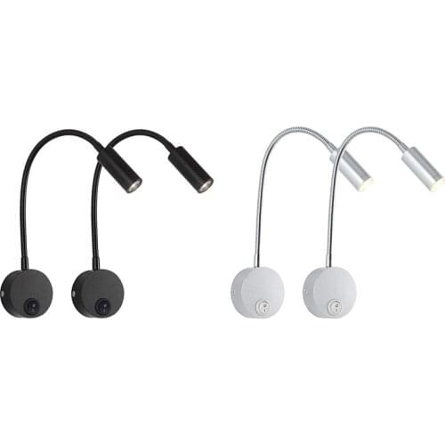 2PCS DC 12V Reading Light with USB Charging Port, RV Interior Lights, Flexible LED Light Fixtures