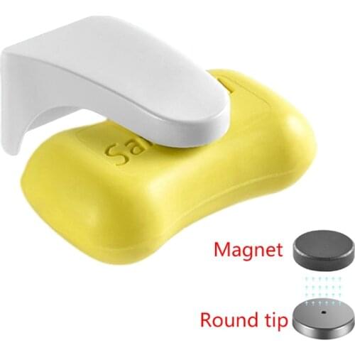 Magnetic Soap Holder Wall Mounted Creative Soap Rack Self-Adhesive Hanging Storage Rack Drain Soaps Bathroom Kitchen Organizer