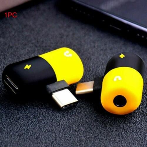 Type-c Mini capsule pill adapter 3.5mm Microphone Audio Converter Adapter Splitter Sound Stereo Audio Jack Interface External