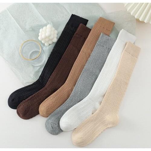 Fashion Cotton High Knee Socks Women Twist Long Socks Female Jk Stockings Leg Girls Dress Calcetine Medias