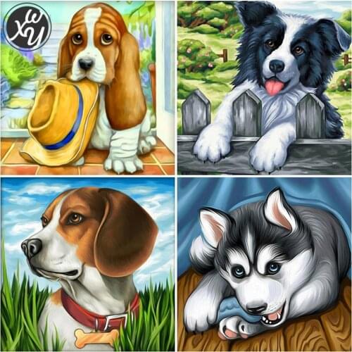 Cartoon Dog 5D Diamond Painting Kits for Adults Animals Diamond Mosaic Diamond Embroidery Full Drill Cross Stitch Kit Home Decor
