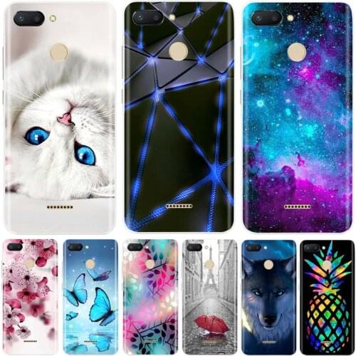 Soft Fashion Case For Xiaomi Redmi 6 Case Full Protective Soft Tpu Back Cover Phone Case For Xiaomi Redmi 6A 6 a Redmi6 Coque