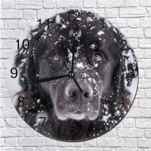 10Inch Wall Decor Clocks Dogs Numeral Digital Dial Mute Silent Digital Clock Battery Operated Clocks Kitchen Wall Wall Clock