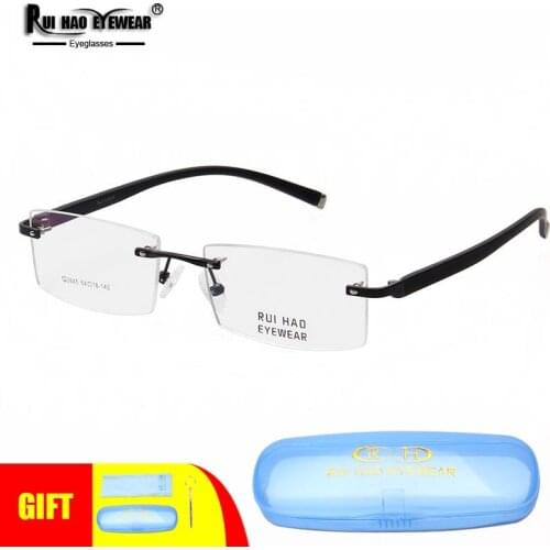 Rimless Eyeglasses Frames Rui Hao Eyewear Brand Optical Glasses Frame Frameless Spectacles