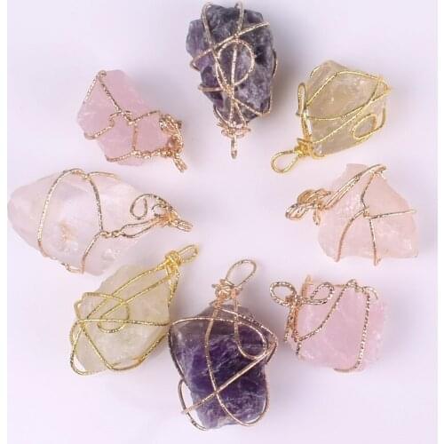 Wholesale 12pcs/lot real natural rough transport fluorite roses quartz citrines pendant irregular choker necklace Free Shipping