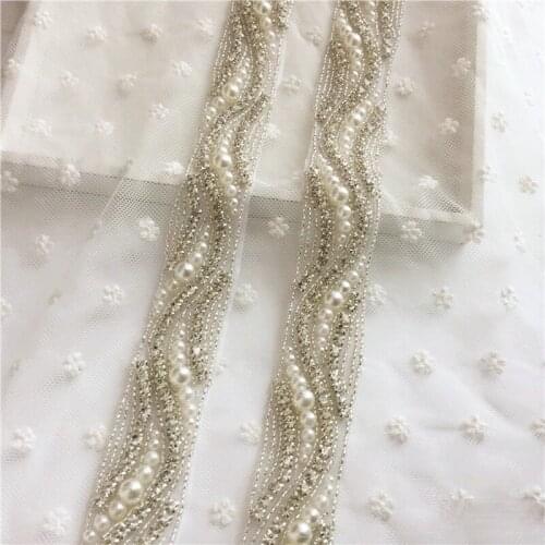 Hand-sewn Rhinestone Belt Lace Trim Heavy Rhinestone Jewelry Wedding Dress Decoration Accessories Bridal Belt Accessories