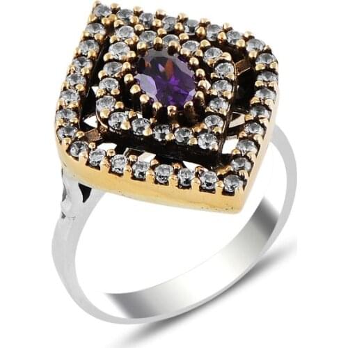 Silverlina Silver Authentic Zircon Stone Ring