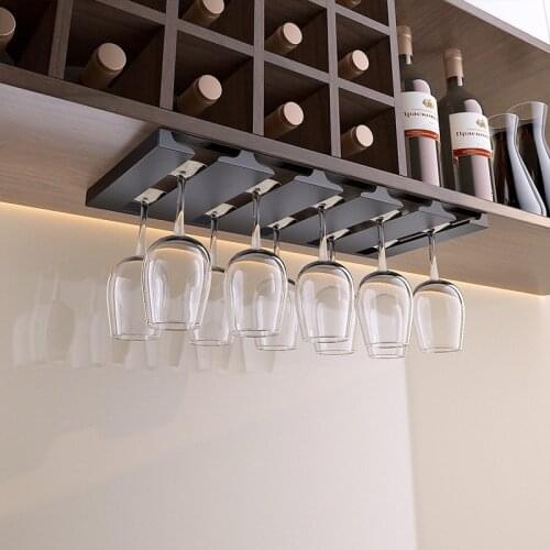 Wine Glass Rack Stainless Steel Stemware Storage Racks Kitchen Organizer Champagne Glass Red Wine Cup Holder Bar Accessories