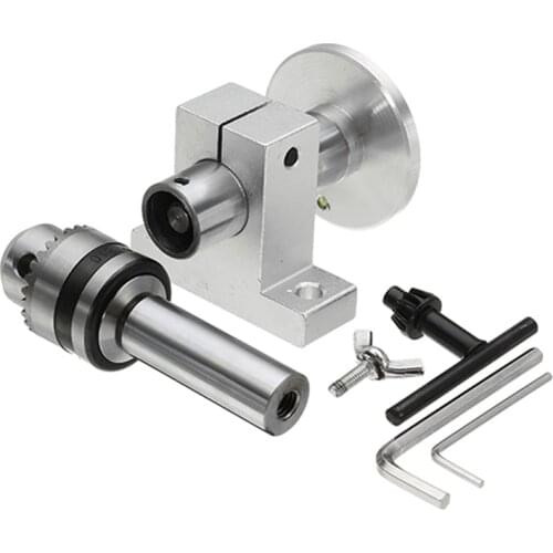 GTBL Live Lathe Center Head With Chuck Diy Accessories For Mini Lathe Machine Revolving Centre Woodworking Tool