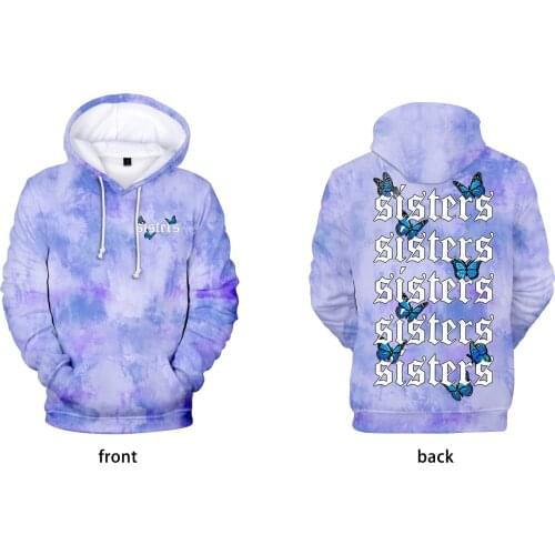 James Charles Colorful 2020 Blue Butterfly 3D Hoodies Sweatshirt Fashion Men / Women Streetwear Letter Regular Polyester Hooded