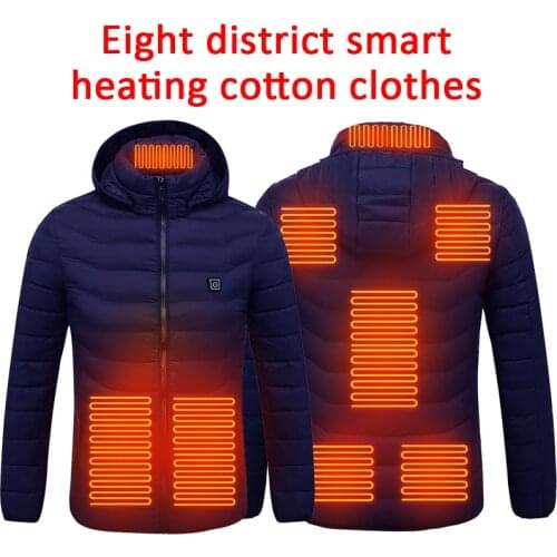 1PC Smart Heating Clothing Winter Light Thin Heating Protection Jacket Male Electric Heating Vest USB Heating Eight-zone Heating