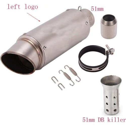 51mm Universal Motorcycle for Racing Project Exhaust Escape Modified Dirt Pit Bike Muffler for Z1000 Left And right Side