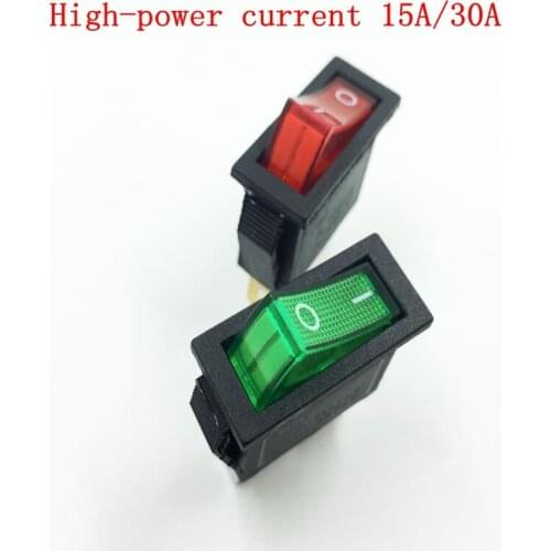 Ship type switch red green 13mm * 30mm with electric wok pan special second gear tripod power switch