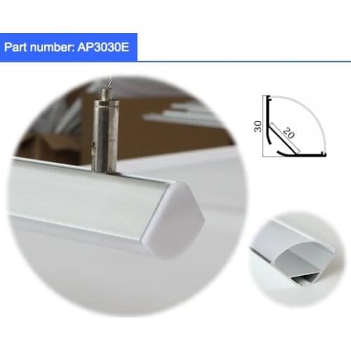 10m(10pcs) a lot, 1m per piece, 30x30mm AP3030E/F Corner led aluminum profile for led flexible strips light