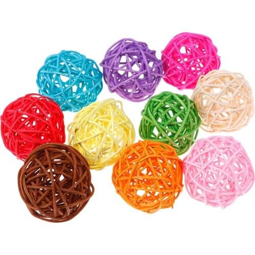 10Pc 5cm rattan ball wedding party ornament craft dried ball festival xmas decor