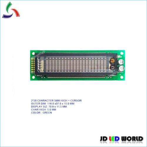 20*2 2002 Fluorescent screen VFD KH202SD58R1-M Compatible With 20T202DA1J M202SD16LA HLD202S8J01