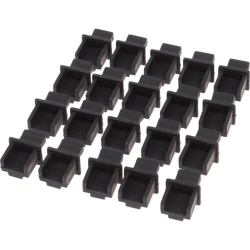 20pcs RJ45 protective soft rubber cover network connector end cover router connection end dust plug Hot sale