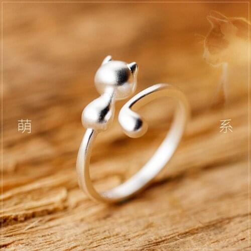 2021 New Brand Cat Rings For Women Wedding Engagement Charm Knuckle Rings Men Vintage Jewelry Romantic Party Gift
