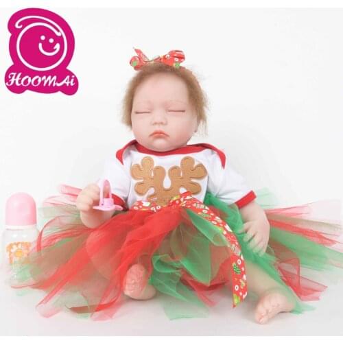 22"Newborn Realistic Fashion Alive Bebe Reborn Baby Doll Cloth Body Sleepy Baby Doll Toy For Childrens Day Kids Xmas Gift 55CM