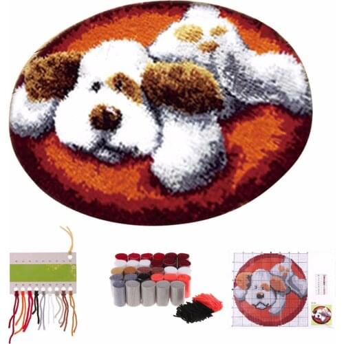 50cm Latch Hook Dogs Needle For Carpet Embroidery Carpet Needlework Set Cross Stitch Package Latch Hook Rug Kits