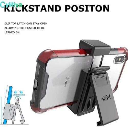 500pcs Universal Holster with Belt Clip for Cellphone iPhone X 8 7 Samsung J7 Prime J8 A8 2018 Fit Mobile Under 5.7 inch OPP Bag