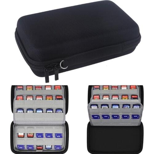 Game Card Case Portable Carrying Storage Box for Switch&SD Memory Cards with 80 Slots Game Portable Accessories