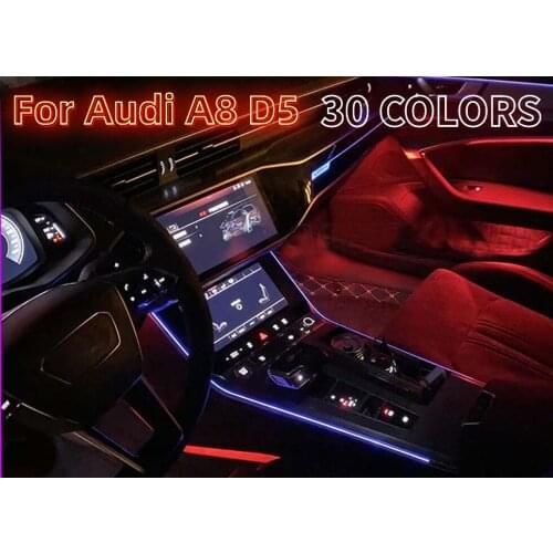 For A8 30 Color LED Ambient Light Lamp For Audi A8 D5 2018 Interior Atmosphere Light