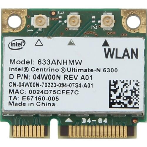 Dual band Wireless-N For Intel 6300 633ANHMW 450Mbps Wifi Mini PCI-E Wireless Card 802.11a/g/n 2.4G/5G