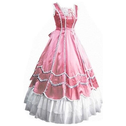 GT023) New SummerGothic Lolita Dress Halloween Victorian Medieval Dress Southern Belle Costumes For Adult