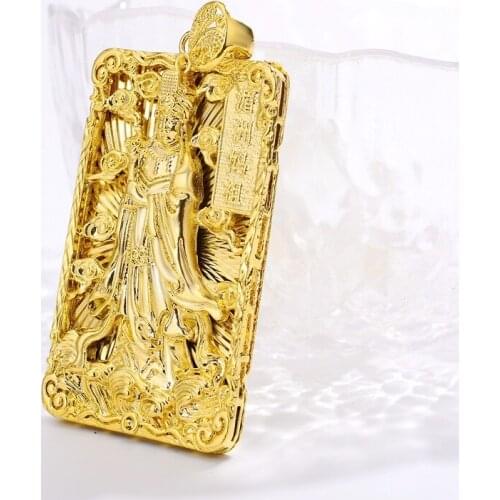 Exquisite Gold 14K Pendant for Mens Wedding Anniversary Jewelry Delicate 3D Lucky Angel Necklace Pendant for Women Female Gifts