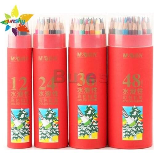 M&G 12/24/36/48/72 color Water soluble color pencil Children Beginners Painting Graffiti Coloring Skech pencil art supplies