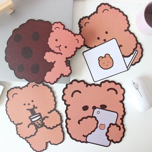 1 Pc Lovely Animal Mouse Pad Kawaii Bear Desk Mat Pads Waterproof Office Decoration Cup Mat Antislip Girls Boys Cute Stationery