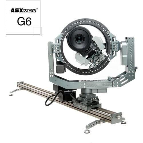 ASXMOV G6 Connectable timelapse stop motion stabilizer rail track system motorized camera slider with 3D head for dslr camera