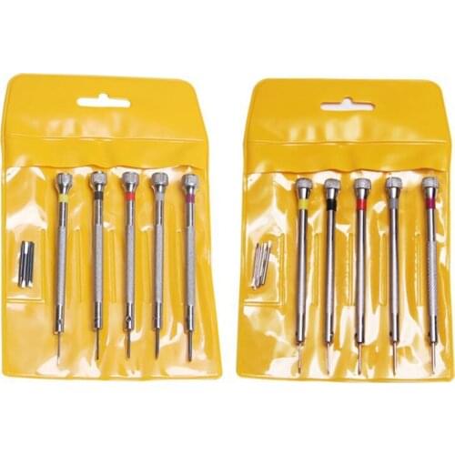 5PCS/Set Micro Precision Screwdriver Set, 0.8-1.6mm, 5 Extra Replace Blades for Watch Repair, Eyeglasses Repair, Jewelry Work