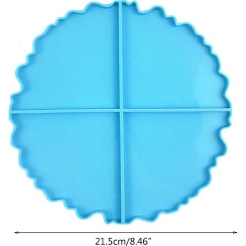 Irregular Wavy Coaster Epoxy Resin Mold Cup Mat Silicone Mould DIY Crafts Ornaments Jewelry Casting Tool U90F